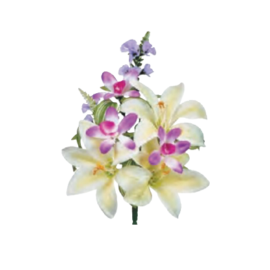 リリーデンファレ造花花瓶花D(1基)